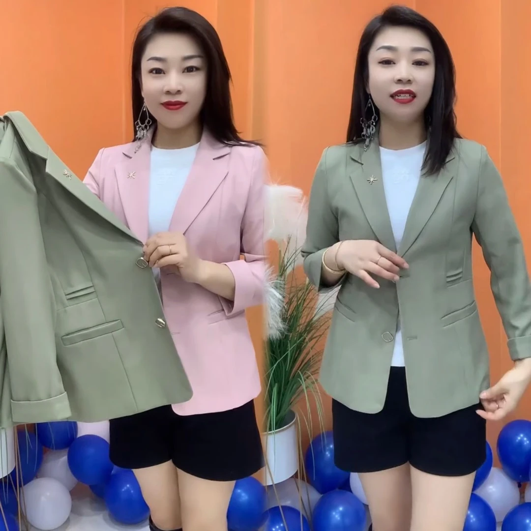 2025春夏季新款西装修身显瘦气质西服韩版时尚洋气外套年轻潮流