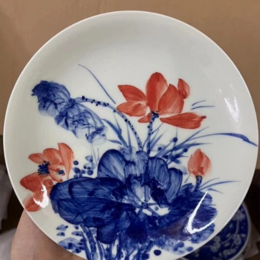 银壶大魔王瓷器果盘富贵荷花蝴蝶壶承1111