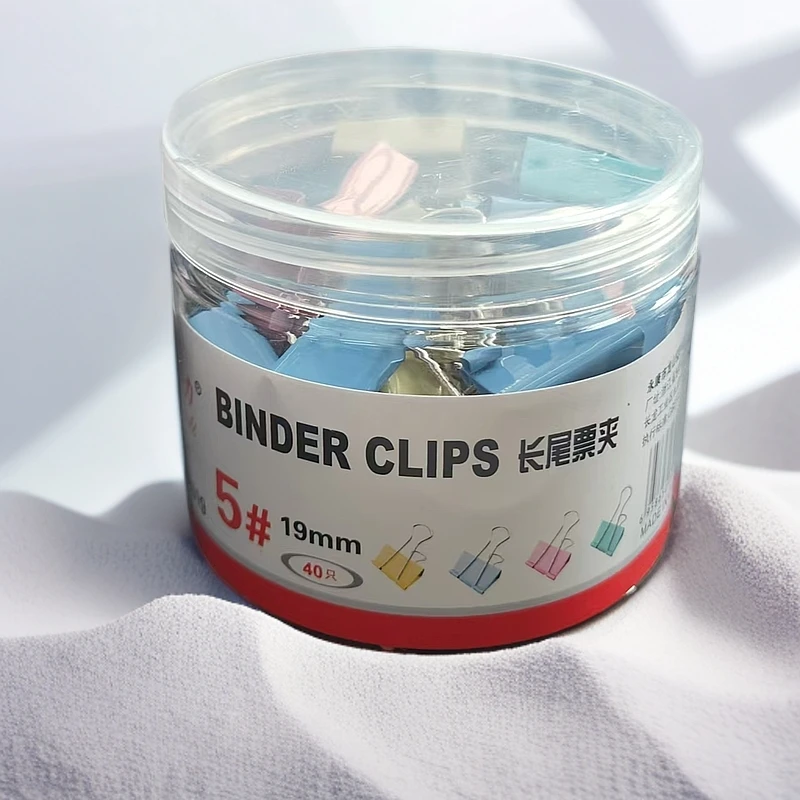 Q佳多力5号彩色长尾票夹(19mm)