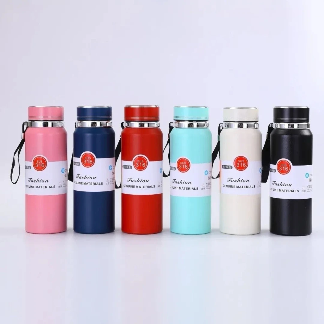 新疆包邮316双层大容量保温太阳壶1000ml