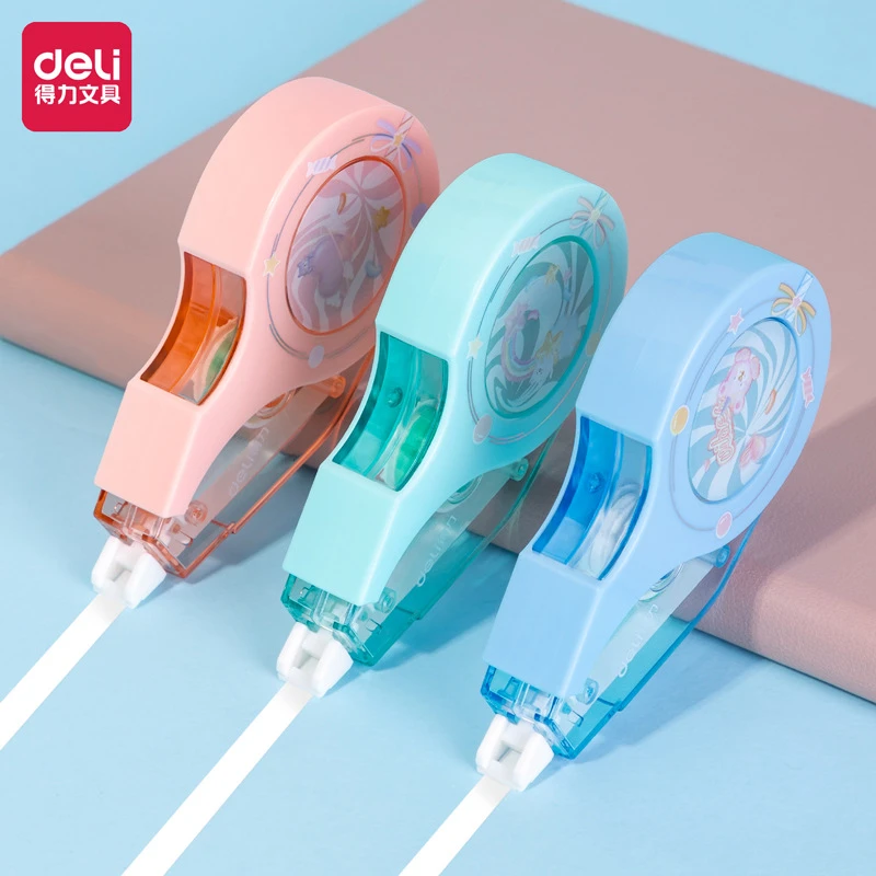 【只发新疆】得力修正带5mmx12m膜带小学生涂改带修改带文具用品V