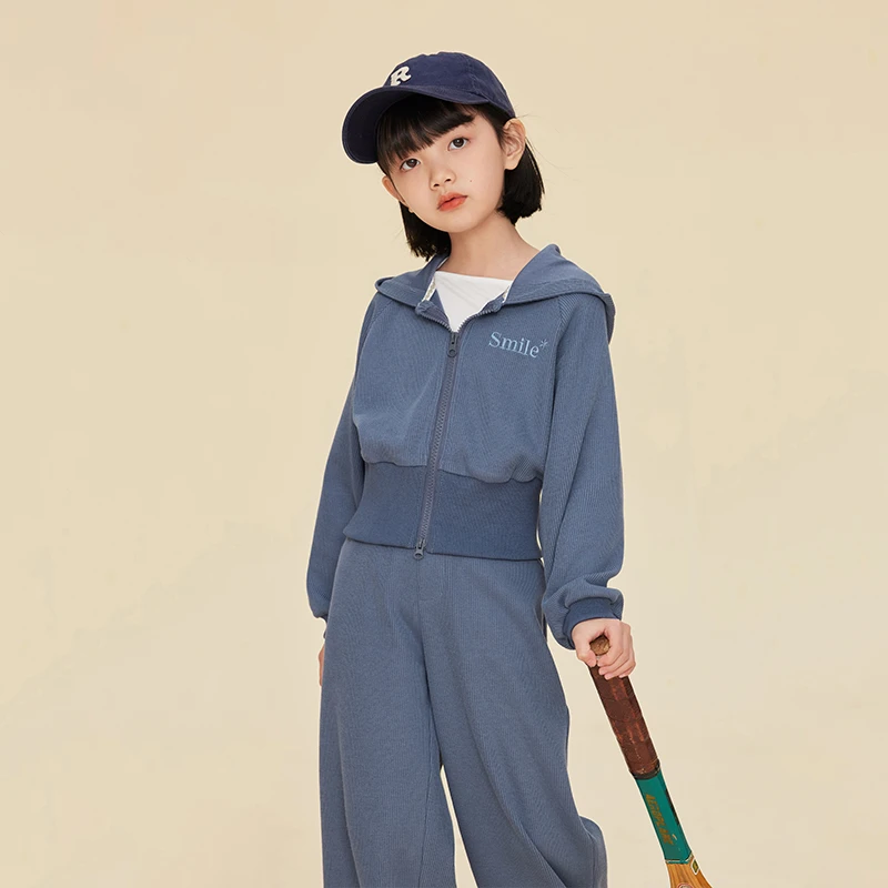 植木童装连帽套装休闲长裤春装新款中大童2023春季新款13A070471