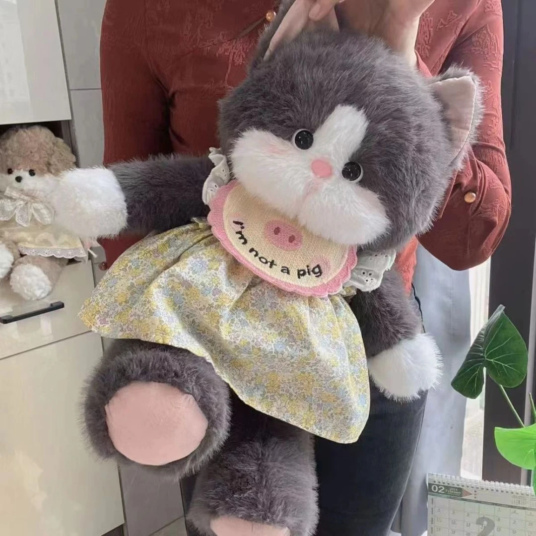 跑步小猫咪玩偶抱睡公仔可爱布娃娃毛绒玩具送女生礼物
