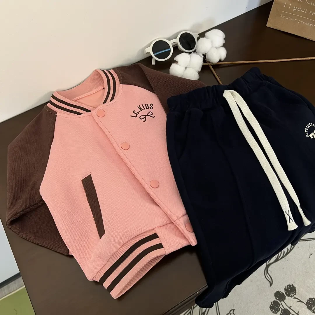 【WD149棒球外套】萌娃穿搭秋季时尚女童绣花外套洋气百搭韩版休闲