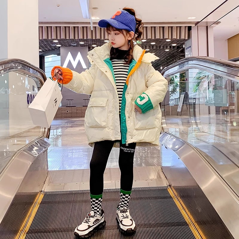 女童冬装棉服2025新款洋气儿童冬季棉衣女孩大童时髦加厚棉袄外套