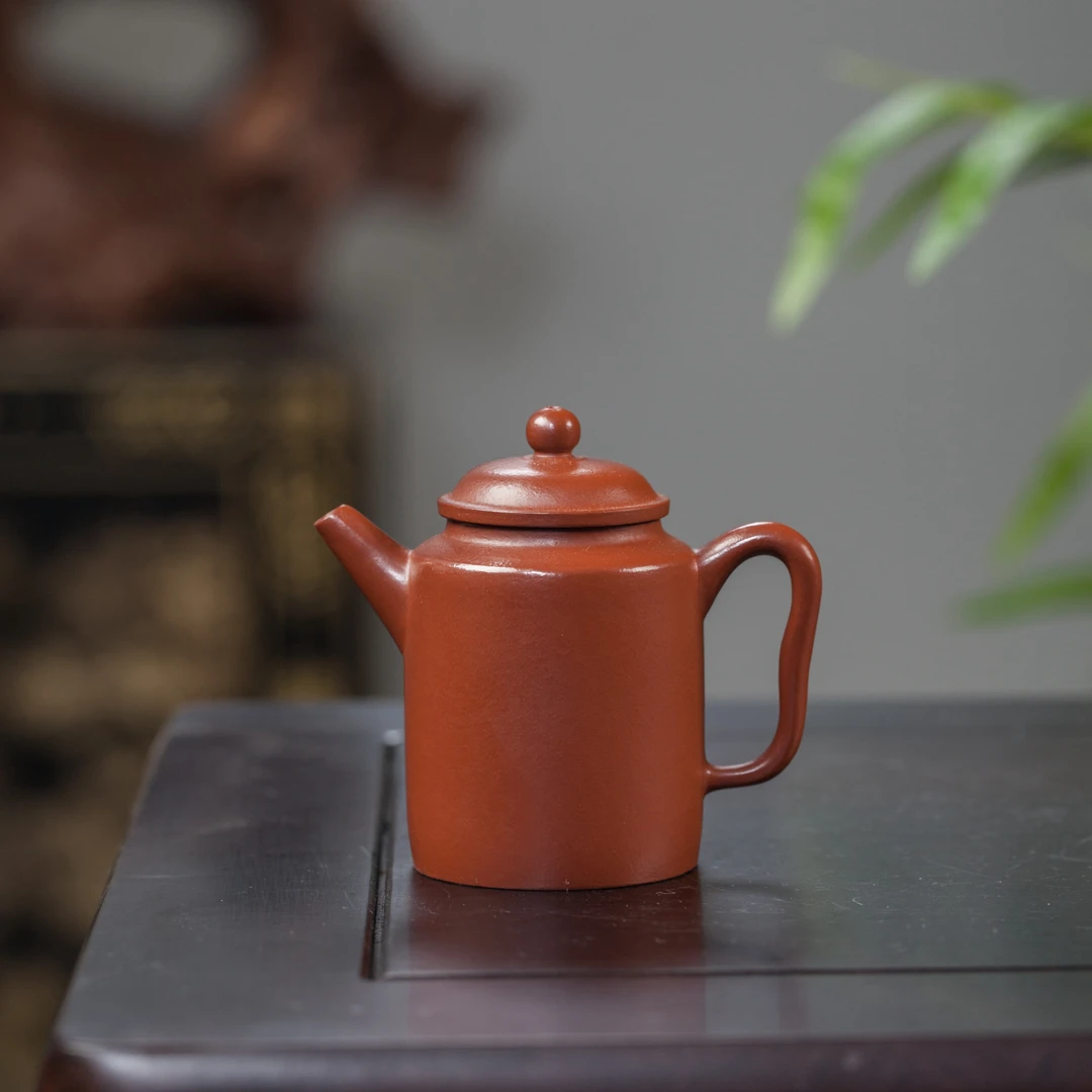 玩砂人原矿宜兴紫砂壶朱泥汲直摹古器实用小壶工夫茶约75cc