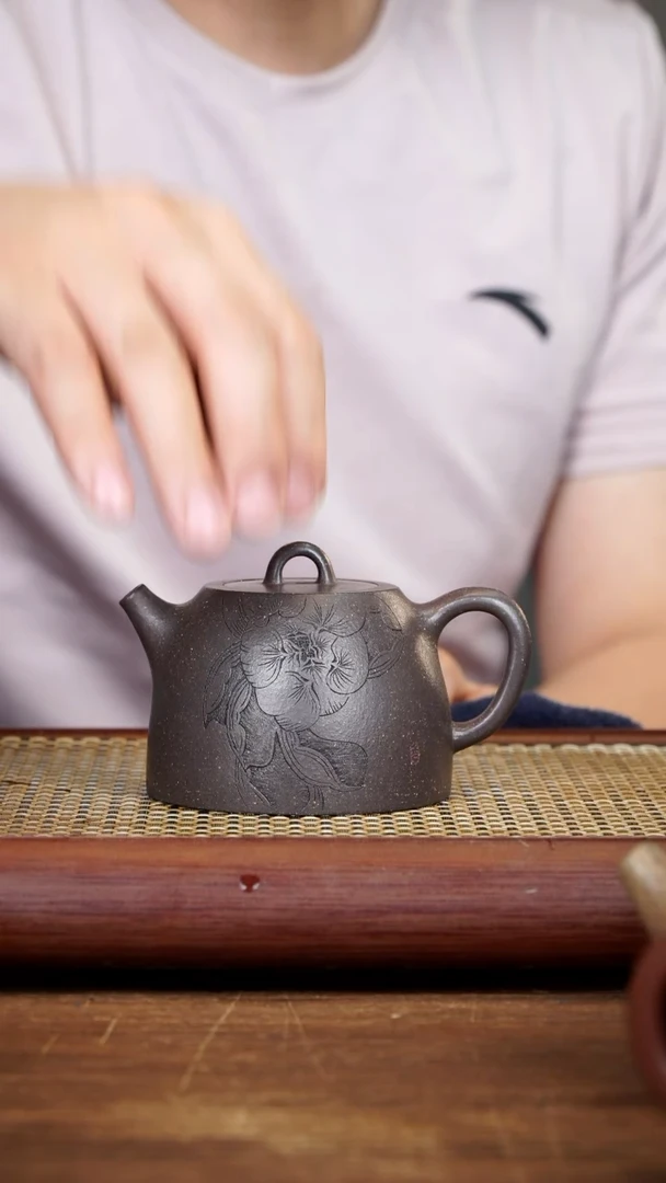 【闪购商品】紫砂茶壶秦权 青灰泥