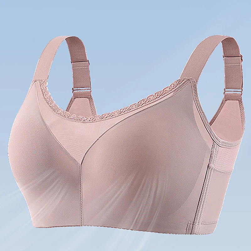 女士大胸显小内衣舒适透气全罩杯薄款收副乳防下垂聚拢文胸夏季