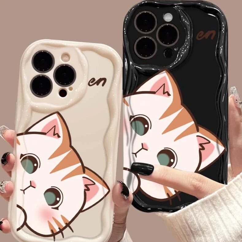 新款适用于苹果华为vivoOPPO小米探头小猫15promax mate60手机壳