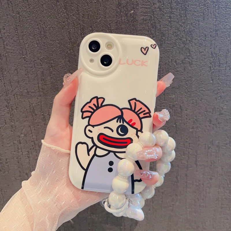 适用于【苹果13/华为荣耀/OPPO/VIVO/小米】网红搞怪大嘴女孩手机壳