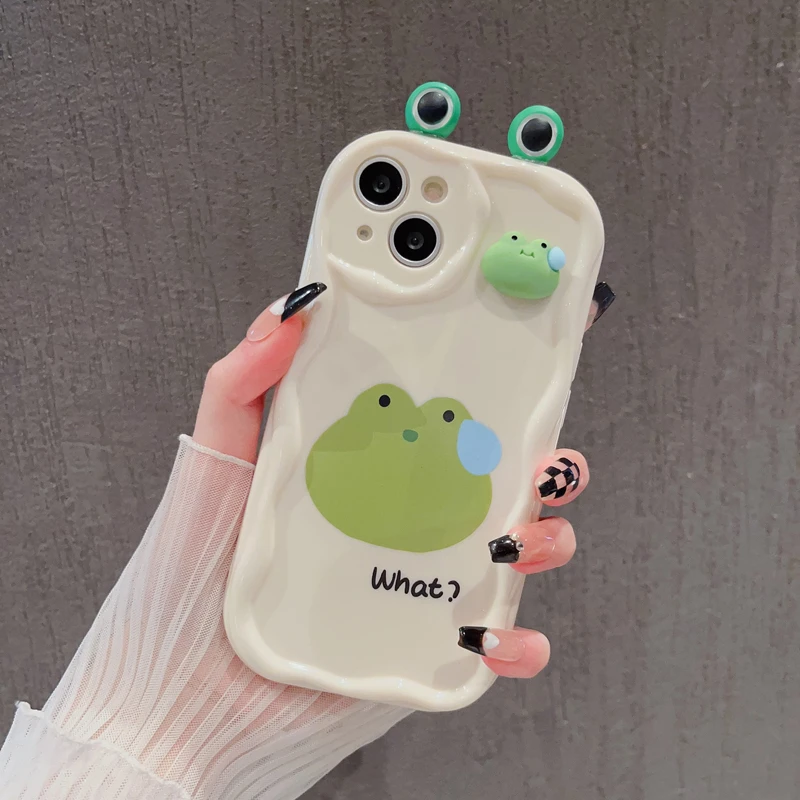 可爱青蛙无语苹果13华为/vivo/oppo/小米iphone14pro防摔手机壳
