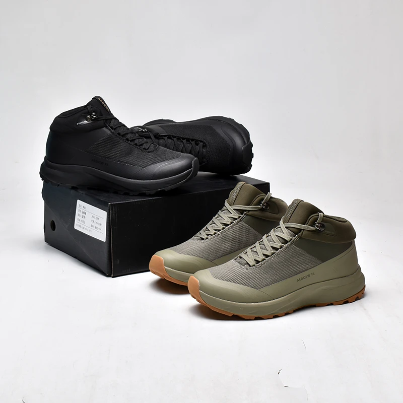 男士秋冬季中帮日常轻便舒适运动休闲鞋登山徒步鞋  2245