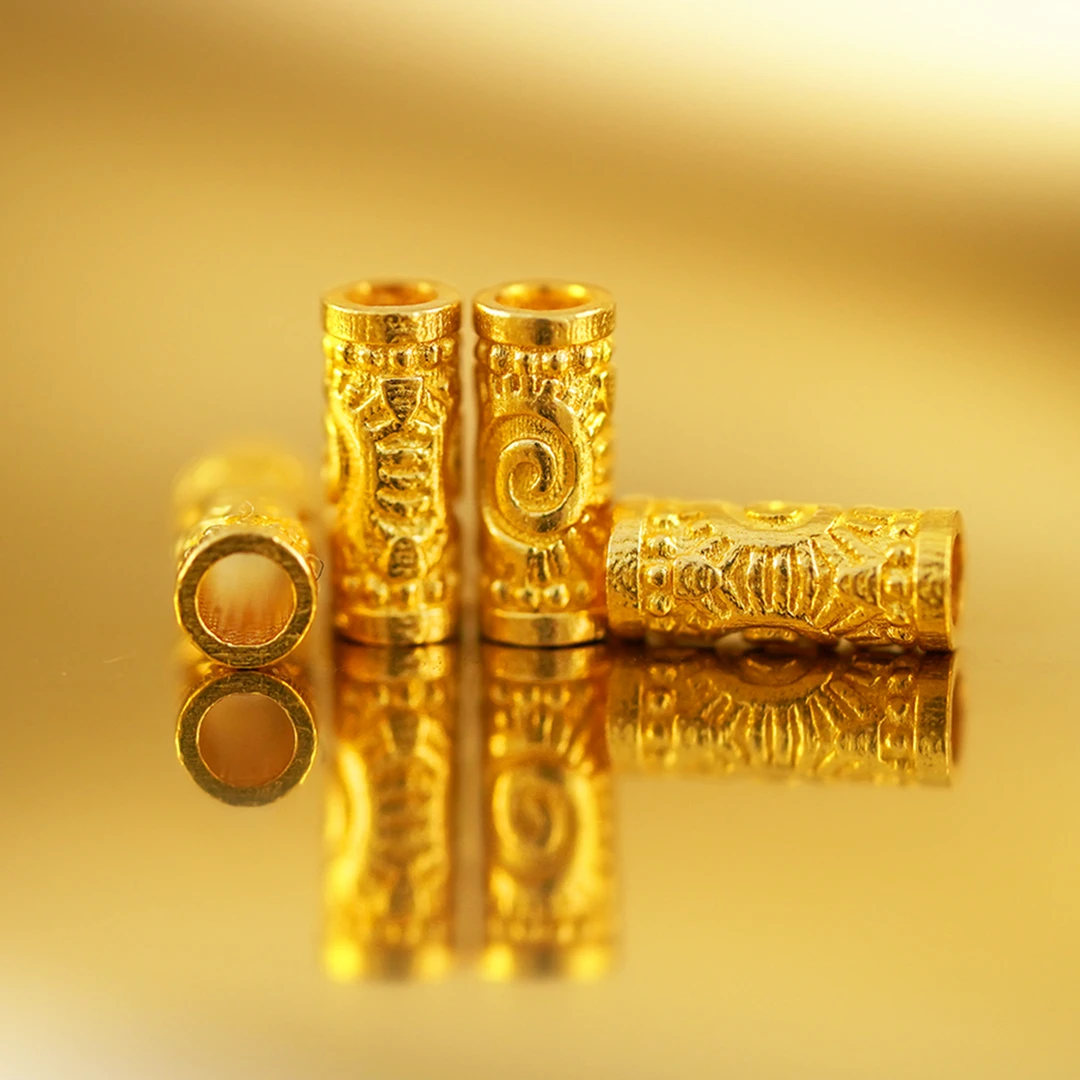品众珠宝24K足金古法錾刻太阳神管精工雕刻珠宝(禁用优惠券)