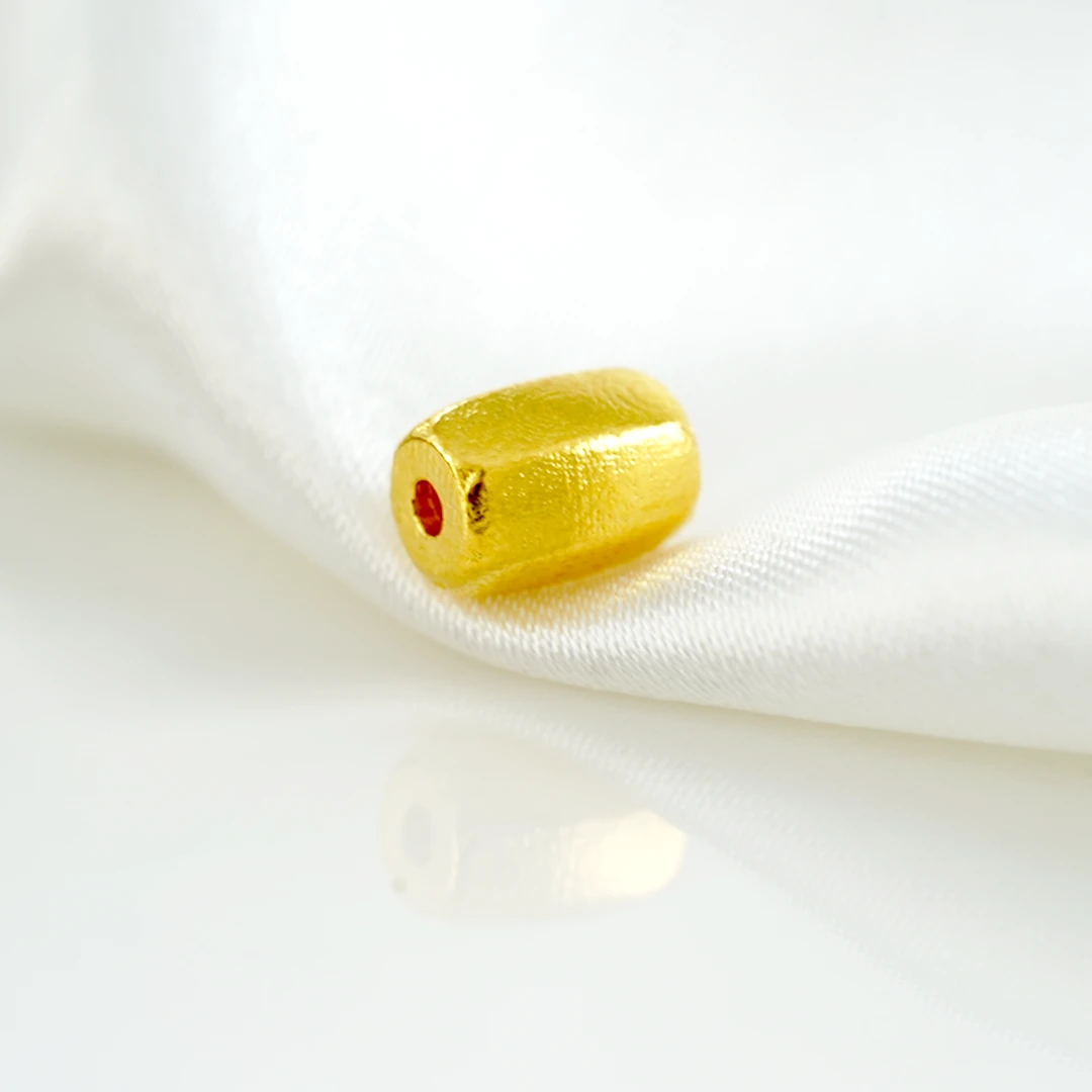 品众珠宝24K足金古法錾刻无相桶珠精品配饰DIY搭配