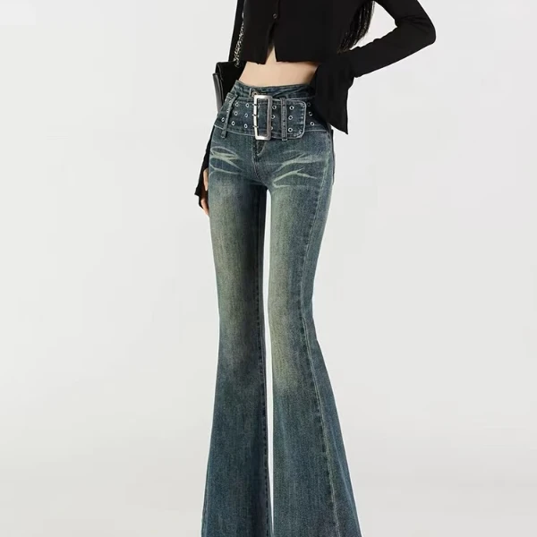 22显瘦时尚水洗牛仔喇叭裤工厂孤品杂款（默认瑕疵完美主义者绕路）