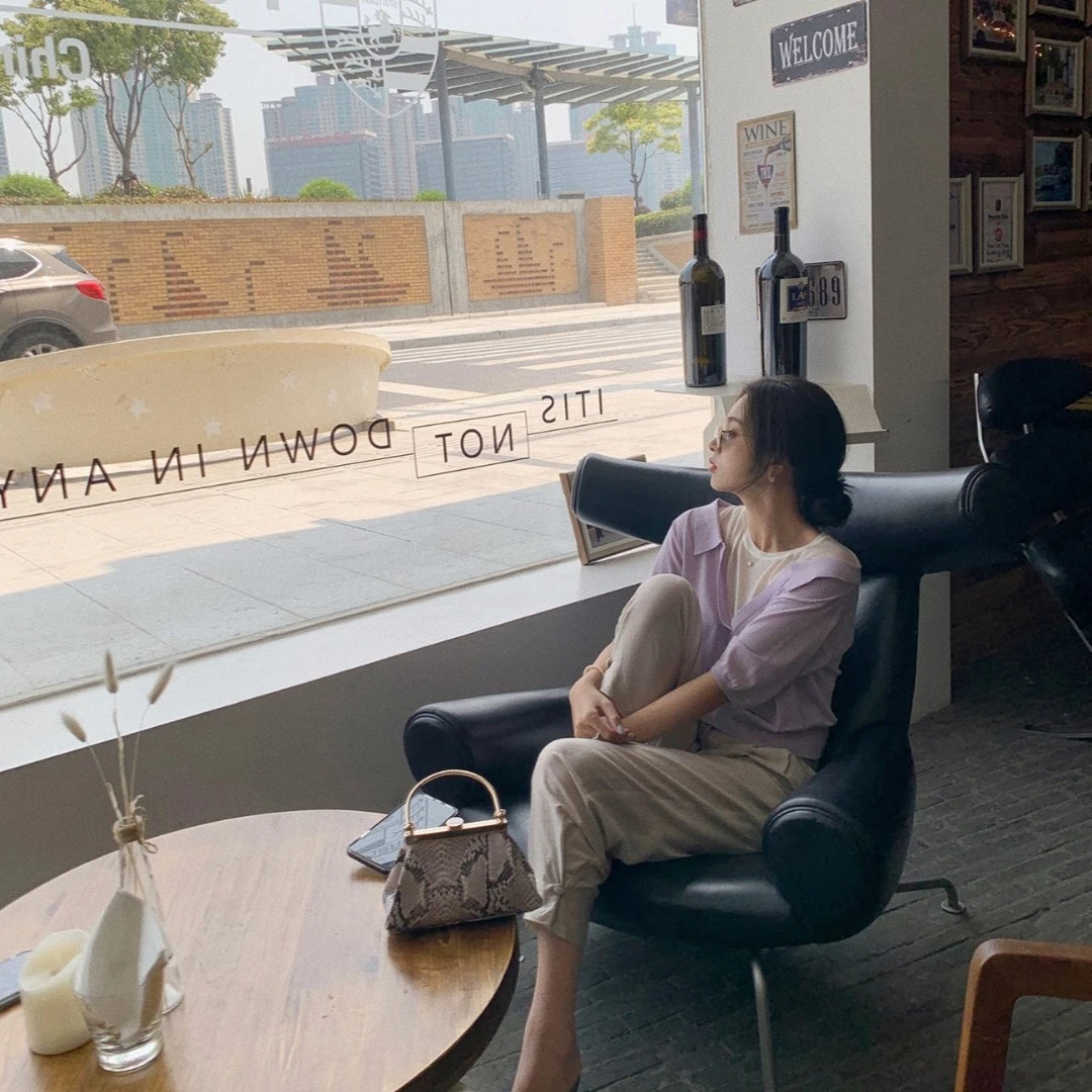 ASM ANNA◆黑白小赫本~假两件拼接设计感上衣 夏季薄款针织衫A6397