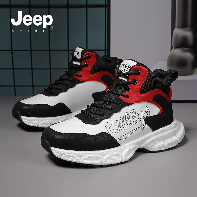 JEEPSPIRIT吉普男鞋冬季新款保暖机能风棉鞋潮款百搭休闲运动鞋