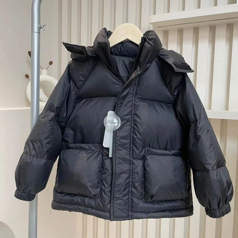 2024冬季新款儿童加厚羽绒服男童女童中大防寒东北白鸭绒1231