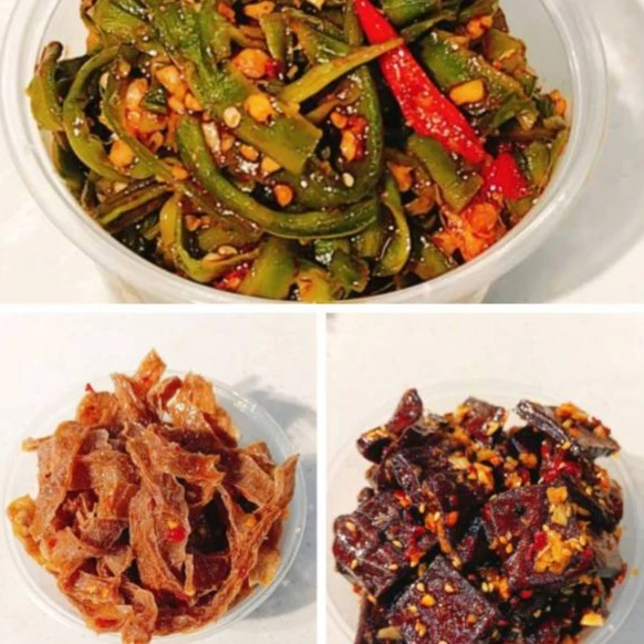 蒜蓉香干+贡菜+魔芋干（三拼）