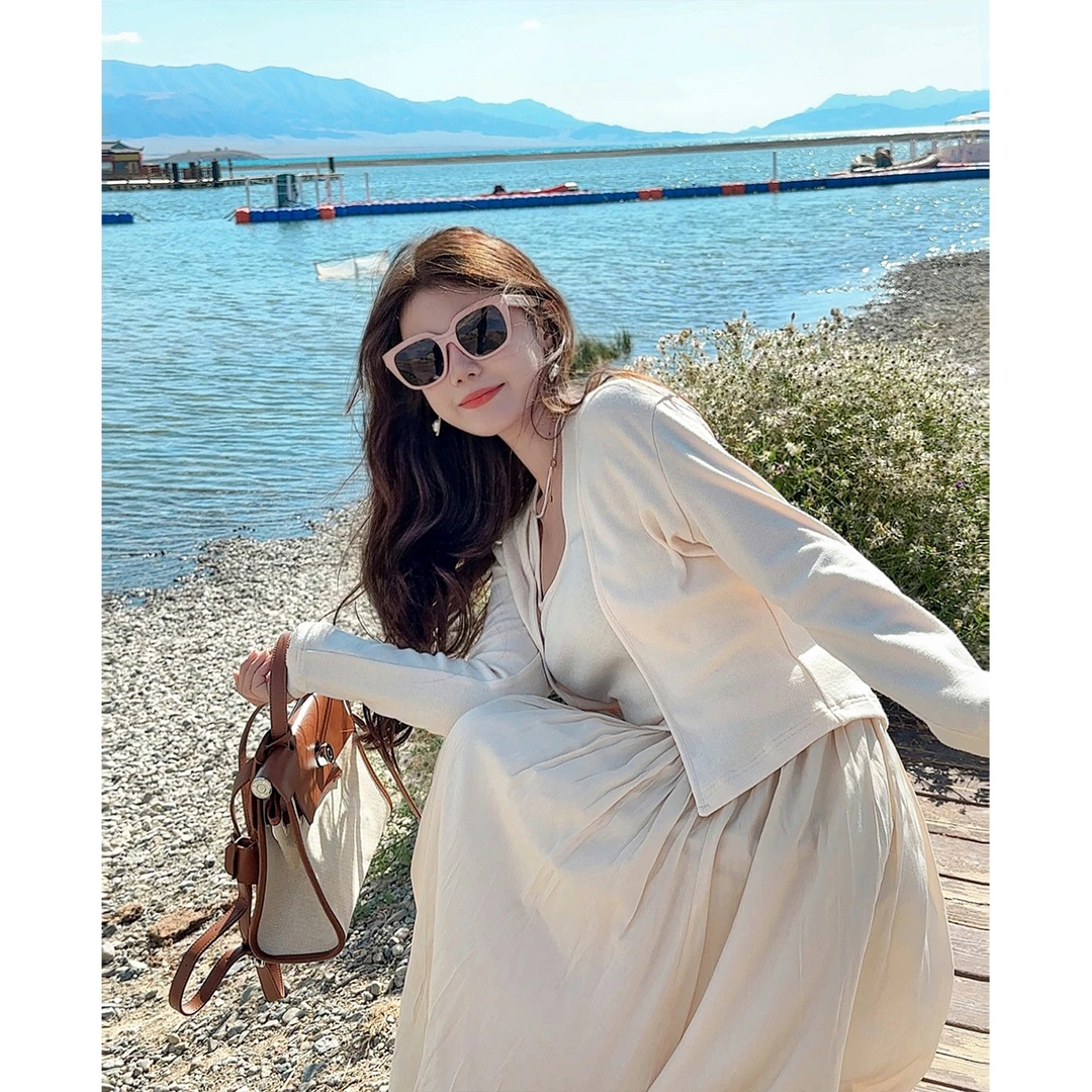 【赛里木湖】秋季法式气质宽松显瘦淑女时尚三件套小个子定制宽松