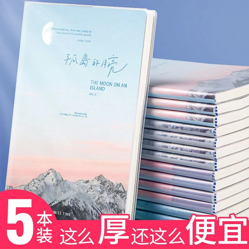 b5加厚胶套笔记本A5双面设计胶套本初高中生笔记本ins风记事本子