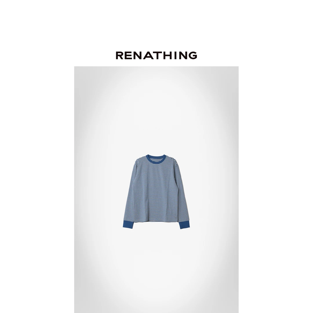 【RENATHING】氛围感条纹长袖T恤