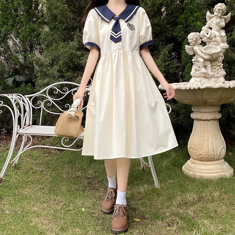 12岁女大童学院风休闲polo连衣裙洋气15初中学生13少女孩裙子夏季