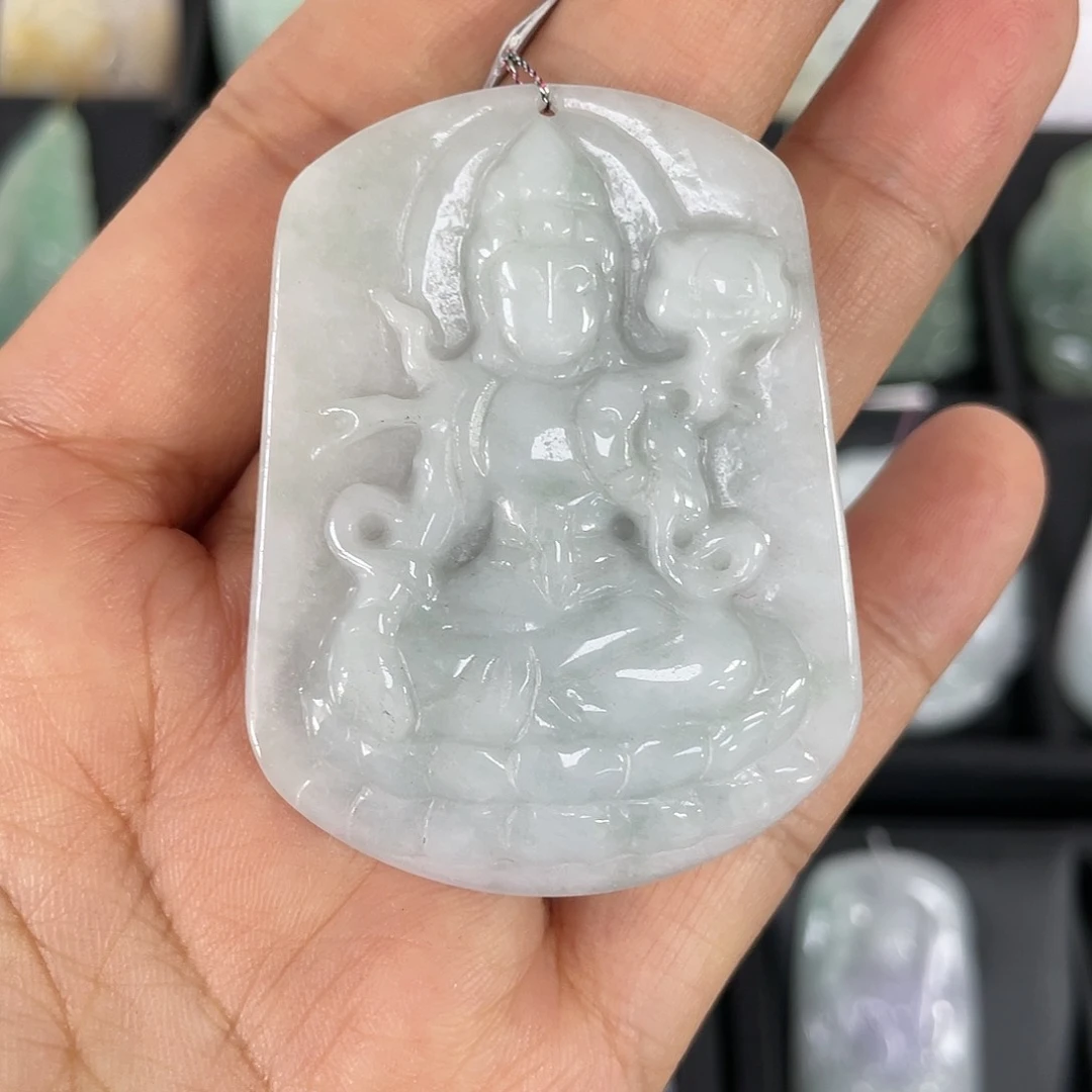 翡翠颈饰未镶嵌大势至