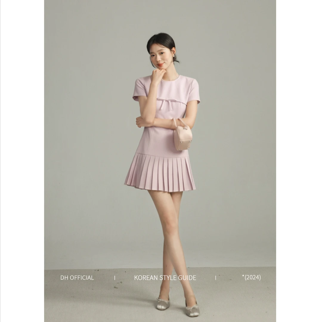 清 DH OFFICIAL 大花【假日公主 Holiday】俏皮千金连衣裙小香风