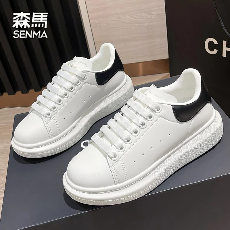 森马麦昆小白鞋男秋冬款潮牌百搭厚底松糕情侣高级感莆田运动休闲