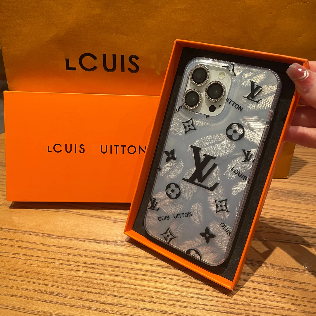 新款苹果15promax手机壳老花12羽纱iPhone13潮牌11原创14pro奢华x