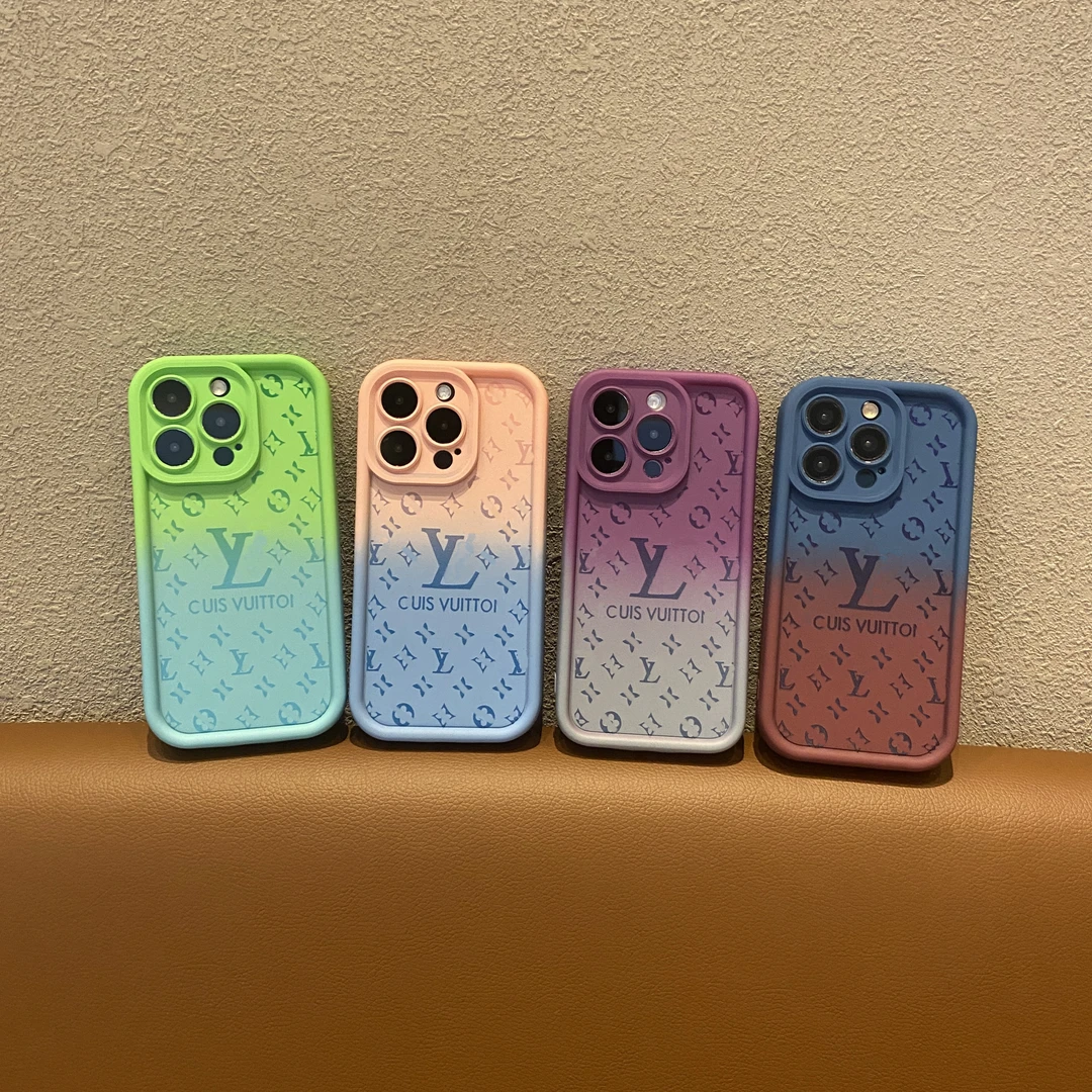 渐变苹果14/15promax手机壳老花硅胶iPhone13/12防摔创意11全包女
