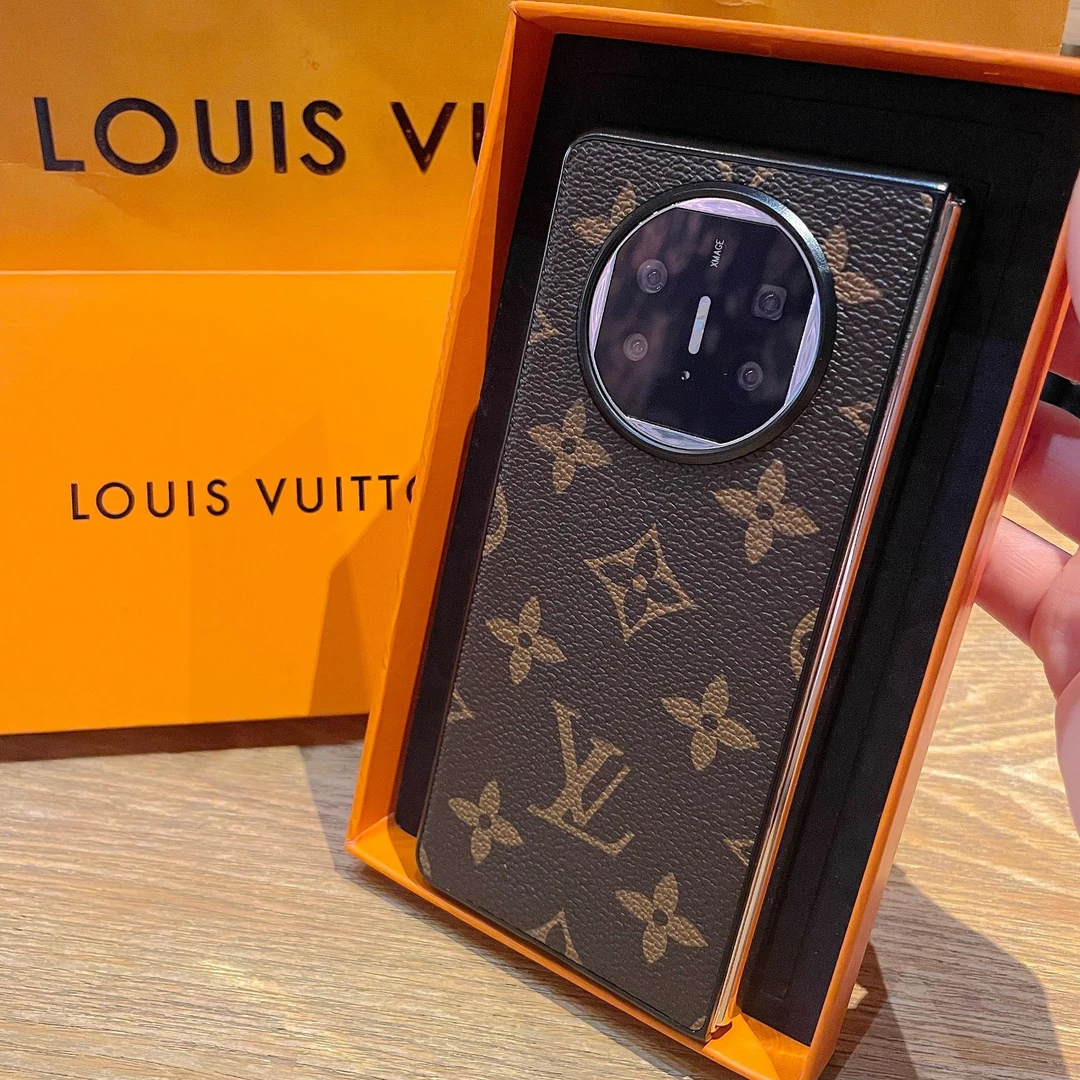 华为mate X6手机壳典藏版老花高档男士mateX5真皮X3适用折叠潮ins