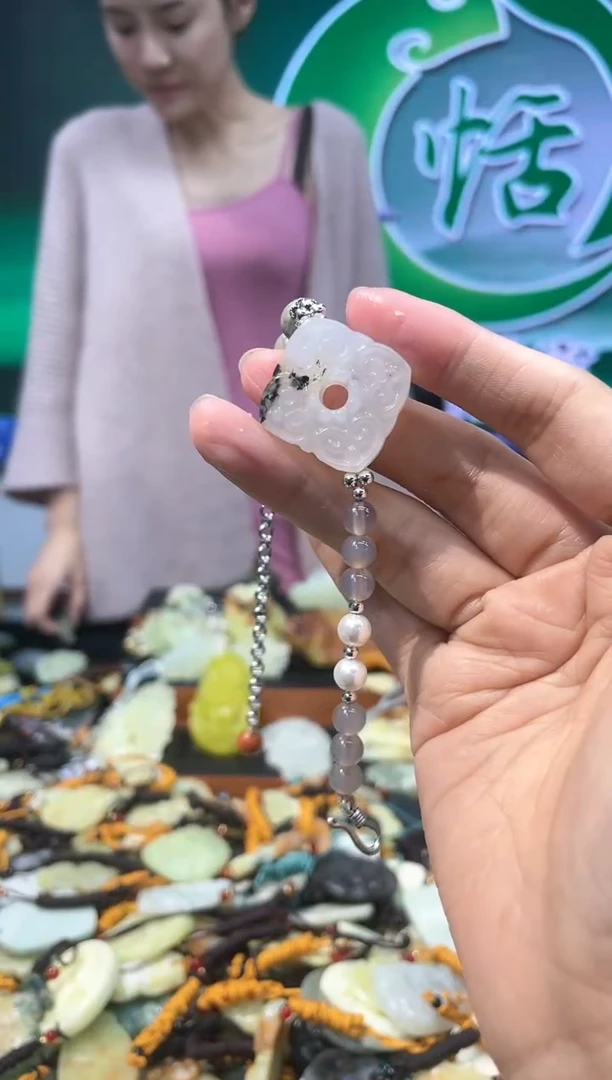 【闪购商品】岫玉吊坠银S925镶嵌·