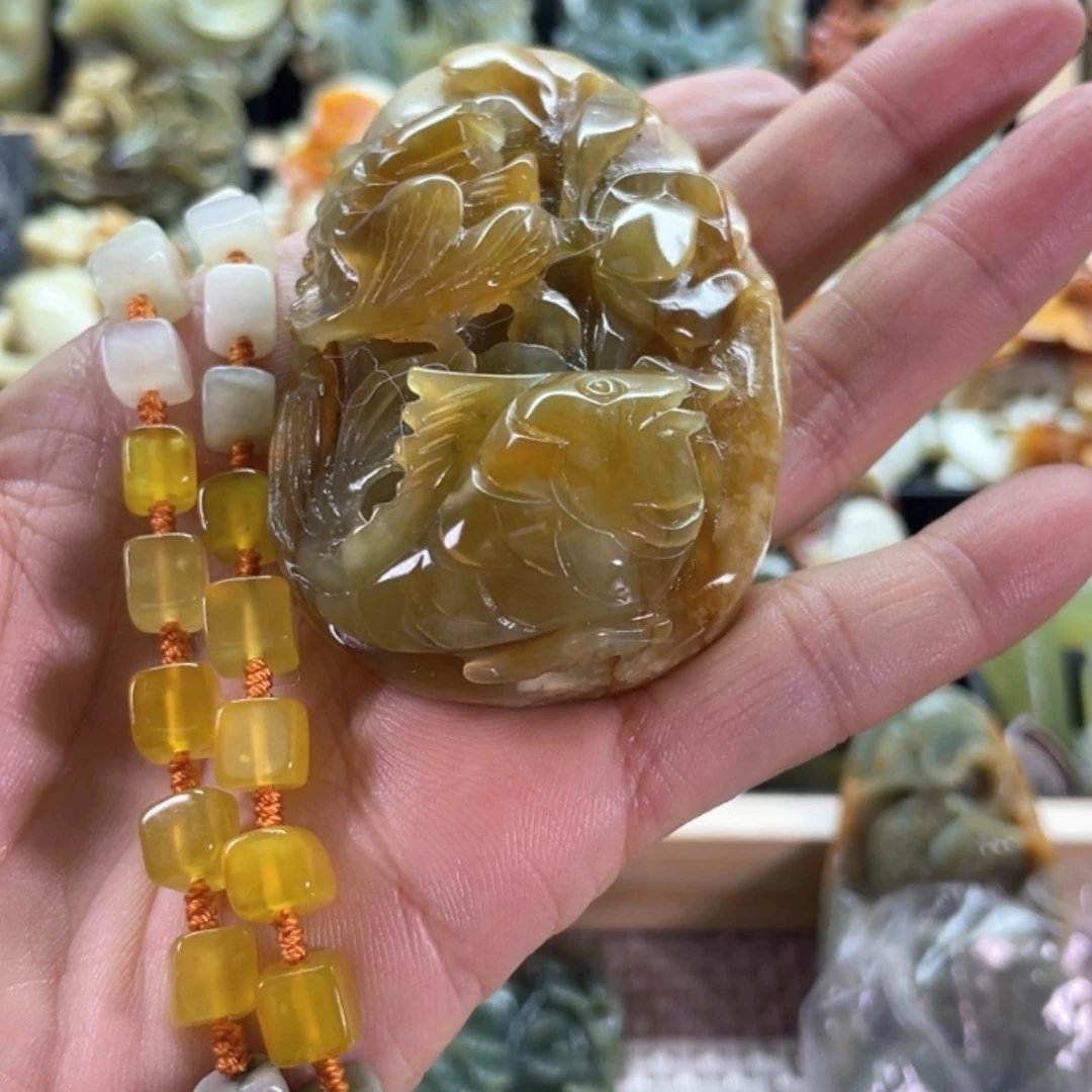 【闪购商品】蛇纹石玉颈饰合金妹*