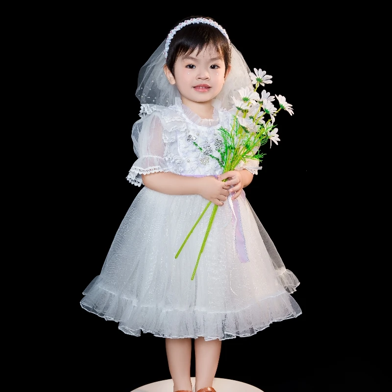 洛丽猫23新款女童连衣裙宝宝公主裙亲子女孩洋气蓬蓬纱A字裙儿童