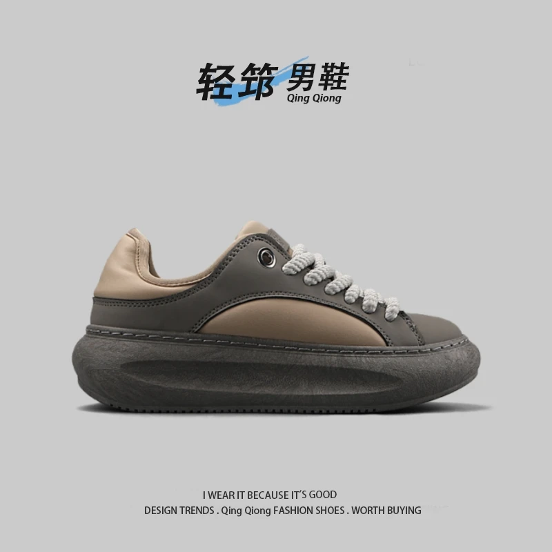 QingQiong轻筇稀缺外贸男士阿甘厚底小众ins潮流百搭运动休闲鞋男