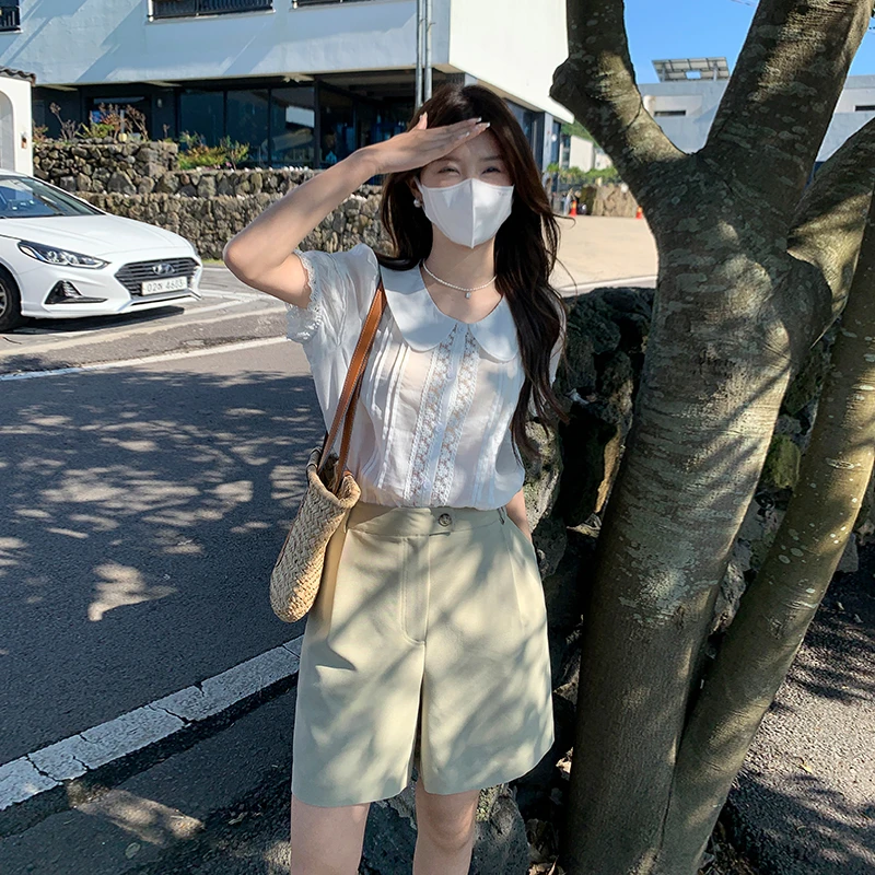 【现现 宠粉回馈 售完不补】马西西微胖mm百慕大西装短裤女阔腿高腰