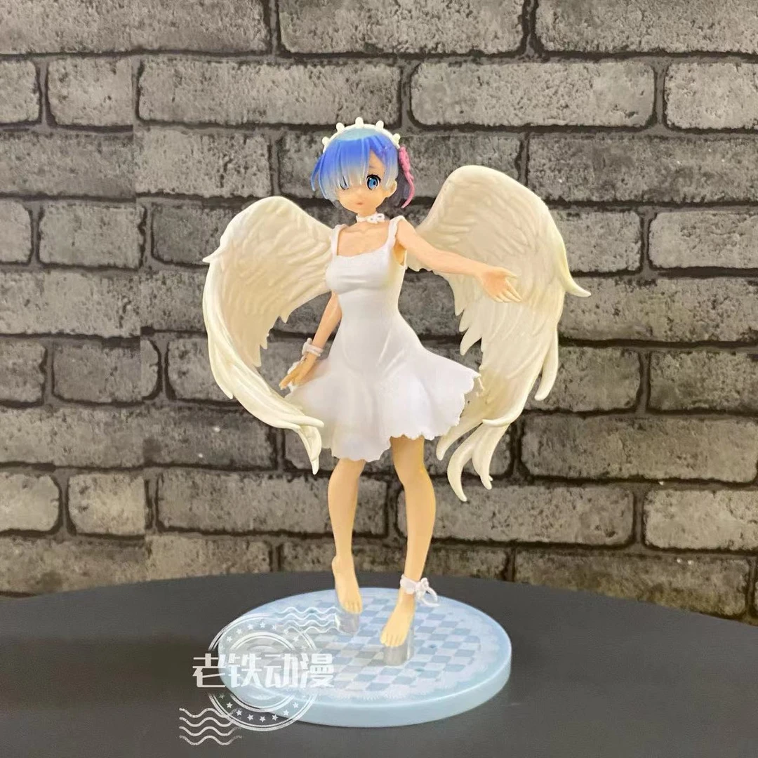 天使蕾姆白翅膀从零开始异世界手办动漫人物女生模型桌面摆件礼物