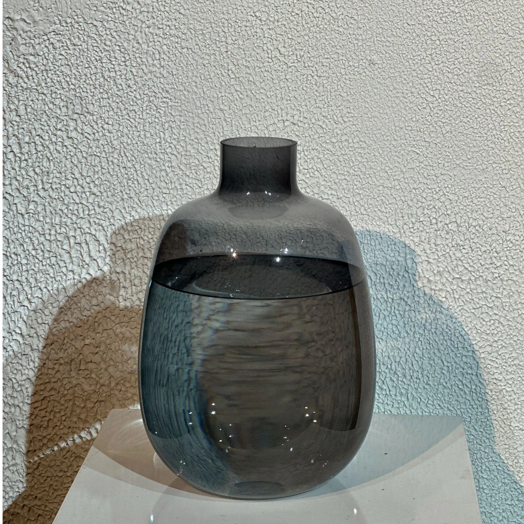 「30cm大肚瓶」精品人工小口大肚玻璃花瓶通透大容量木本类鲜切专用