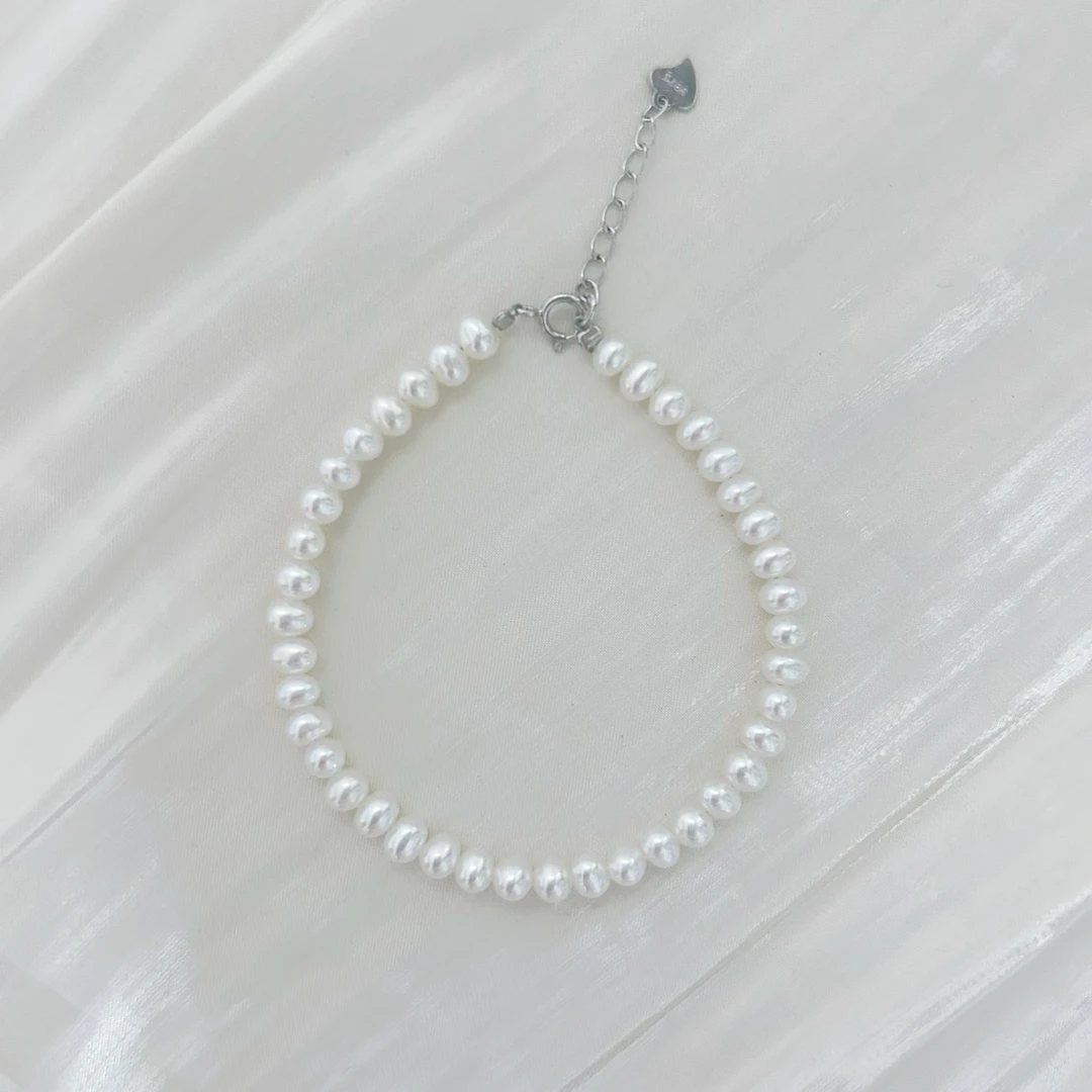【白月光】淡水无核baby珠手链 时尚百搭  4-5mm