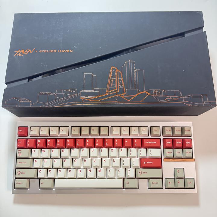 99新  Haven TKL/80 R2灰金高光顶配 客制化机械键盘全套打包