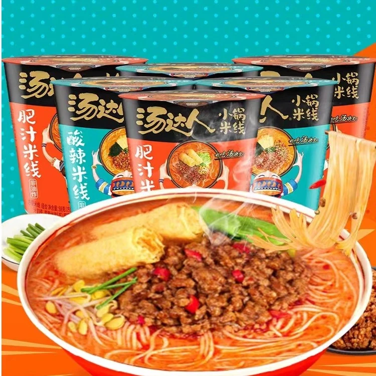 汤达人肥汁酸辣米线方便速食非油炸米粉方便速食免煮美食商城