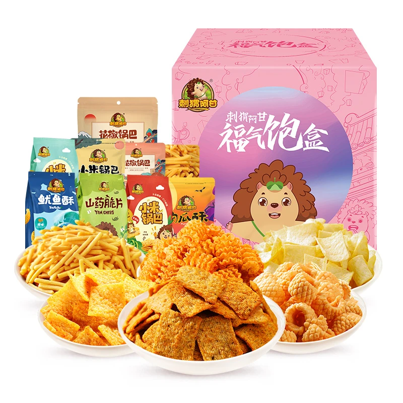 刺猬阿甘 福气饱盒圣诞礼盒1.11kg 休闲解馋零食大礼包送礼
