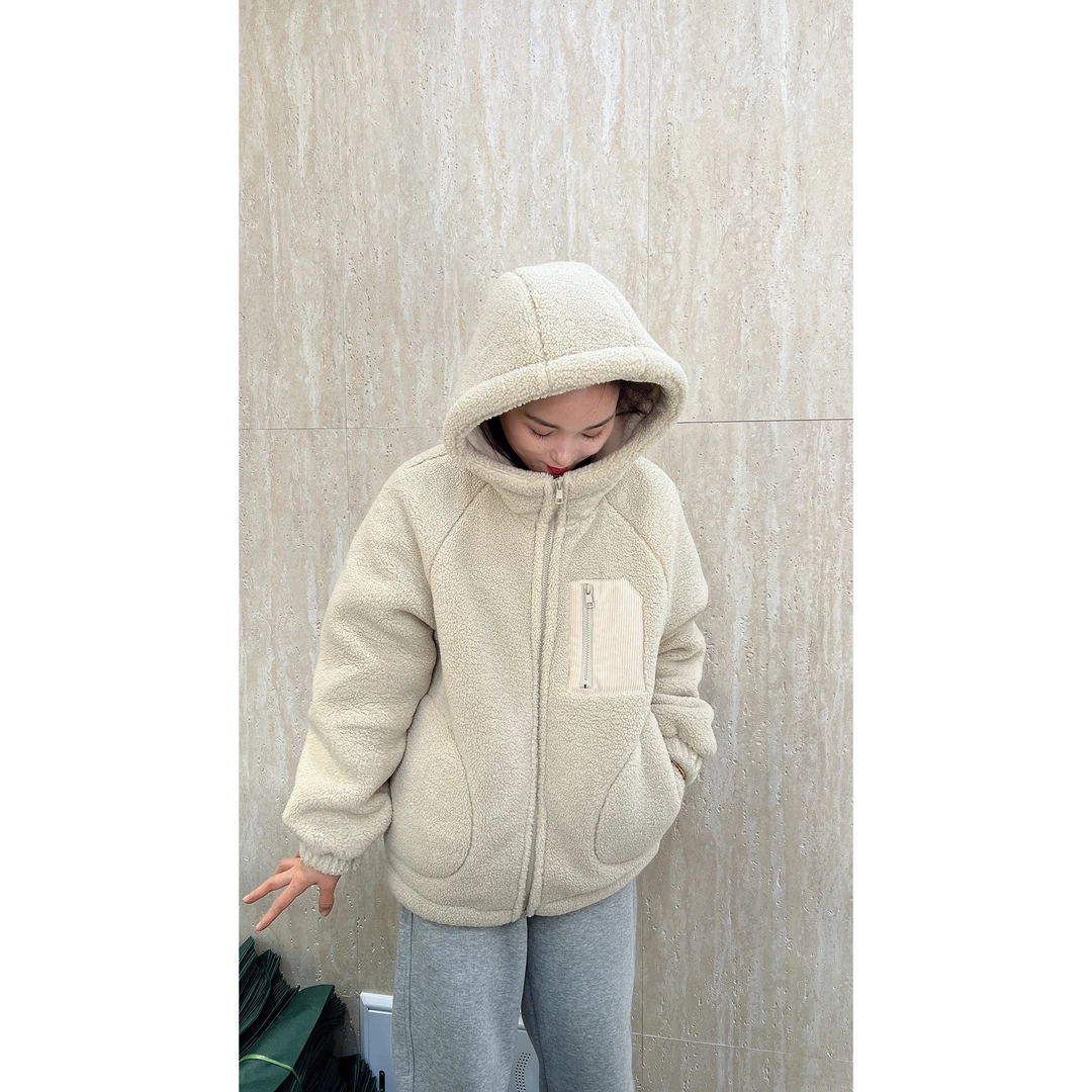 【8090暖居】小火炉连帽休闲外套冬款三层加厚棉衣NJ-24238