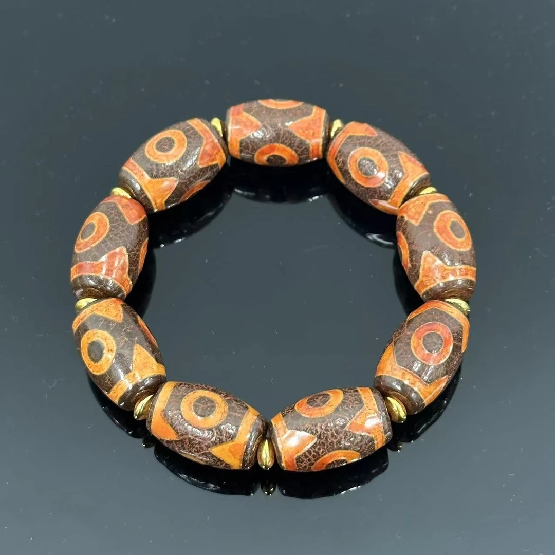 珍藏财B三目玛瑙手串