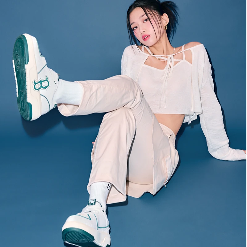 MLB男女情侣老花学长鞋厚底流光风板鞋运动秋冬休闲时尚3ASXCBO3N