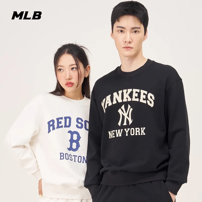 MLB男女情侣款学院风串标卫衣休闲运动时尚潮流3AMTV0134