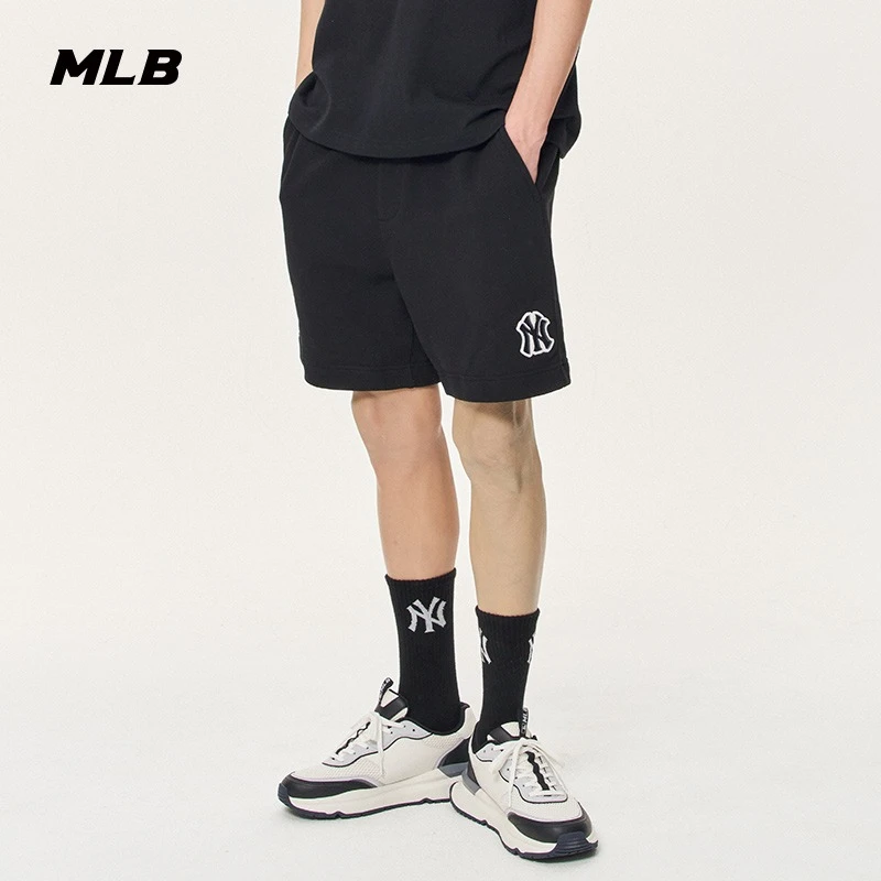 MLB男女情侣纯色运动短裤明星同款时尚休闲宽松裤子夏季3ASPB0433