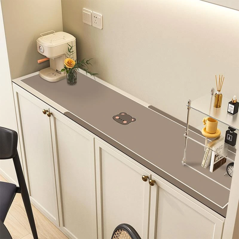 电视柜台面垫餐边柜台面保护垫硅藻泥吸水防滑鞋柜垫长条自由裁剪